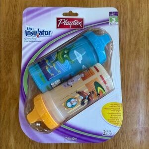 Vintage NIP 2 Playtex Sippy Cups 9 Oz Spill-Proof Break-Proof